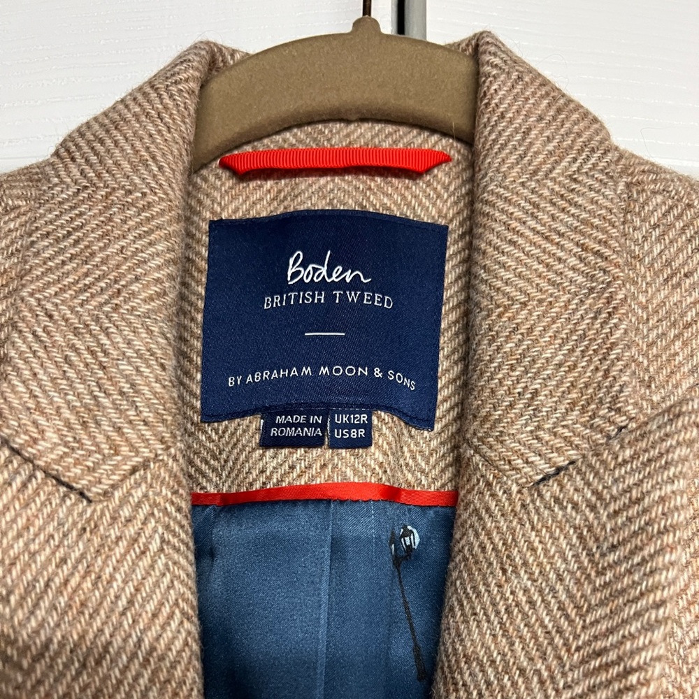 Boden British Tweed blazer